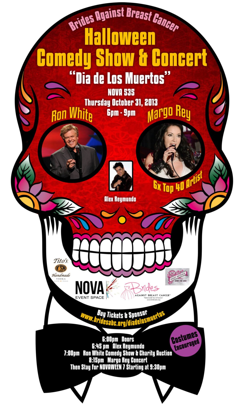 Support Brides Against Breast Cancer on Halloween Night RON WHITE Comedy Show and Live Auction at NOVA 535 in St. Pete