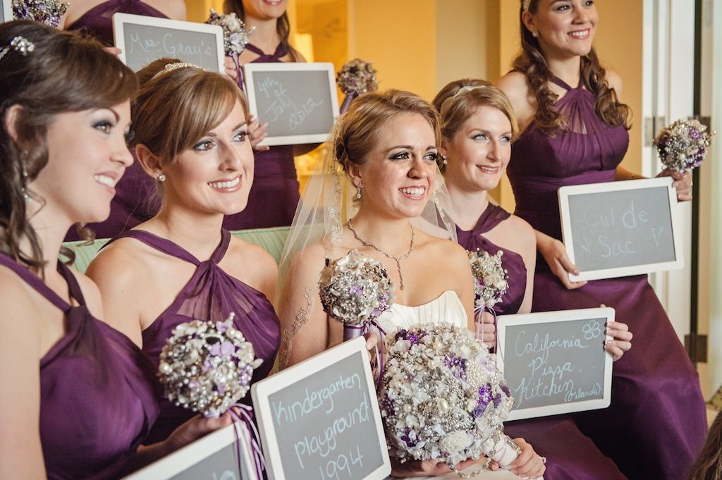 Bridesmaids and Chalk Signs