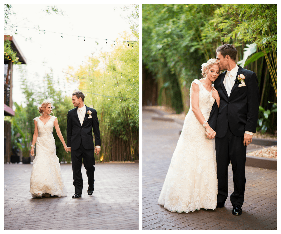 Bride and Groom Wedding Portraits Holding Hands | St. Petersburg Wedding Venue Nova 535