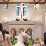 Bride and Groom During Wedding Ceremony at St. Raphael Catholic Church| Photo by Tampa Bay Wedding Photographer Kristen Marie Photography