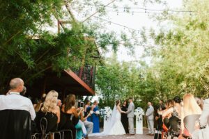 Blue and white wedding ceremony at NOVA 535 in St Pete