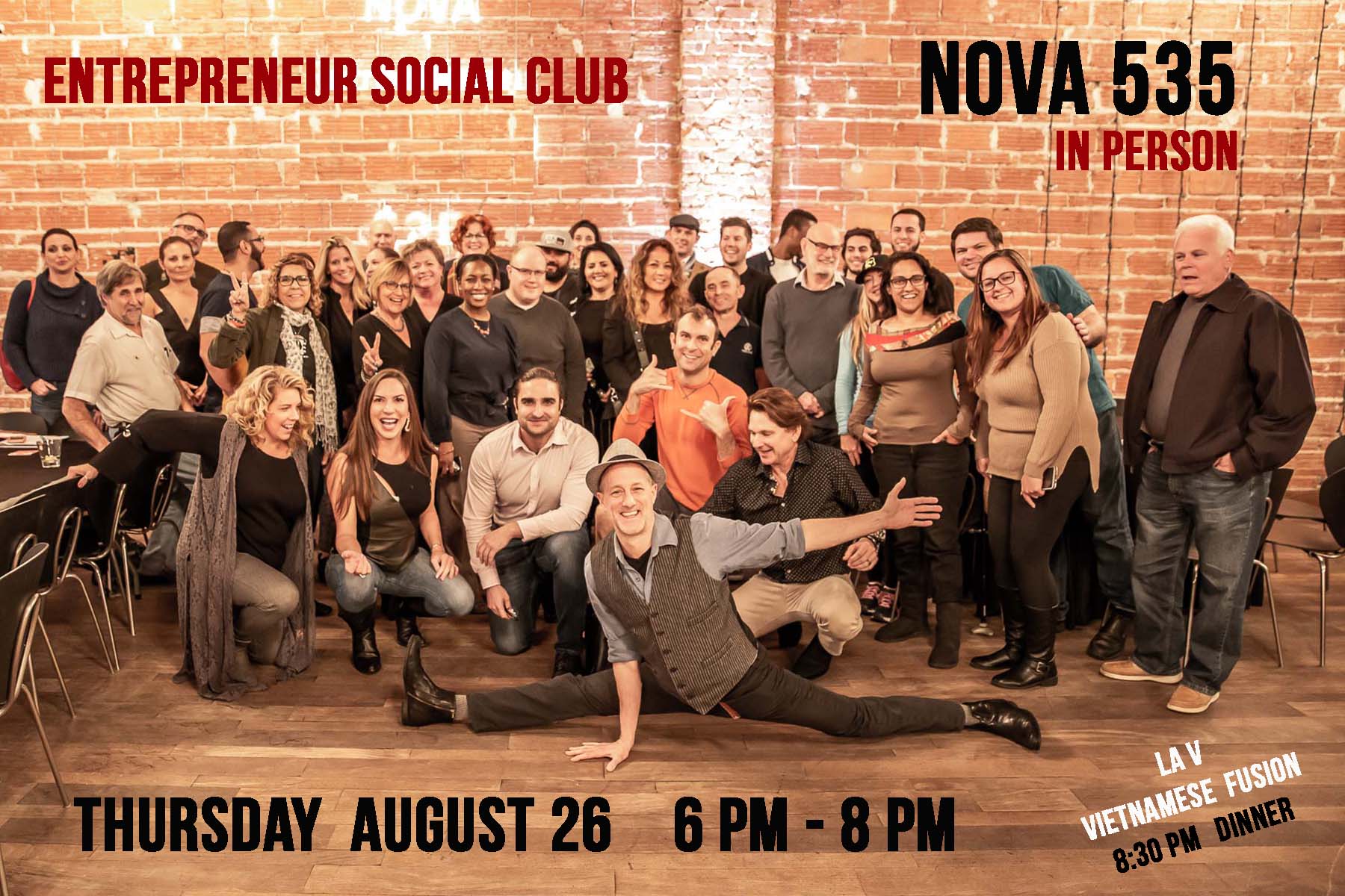 2021 08-26 Entrepreneur Social Club at NOVA 535 in downtown St. Pete 6 to 8pm every Thursday