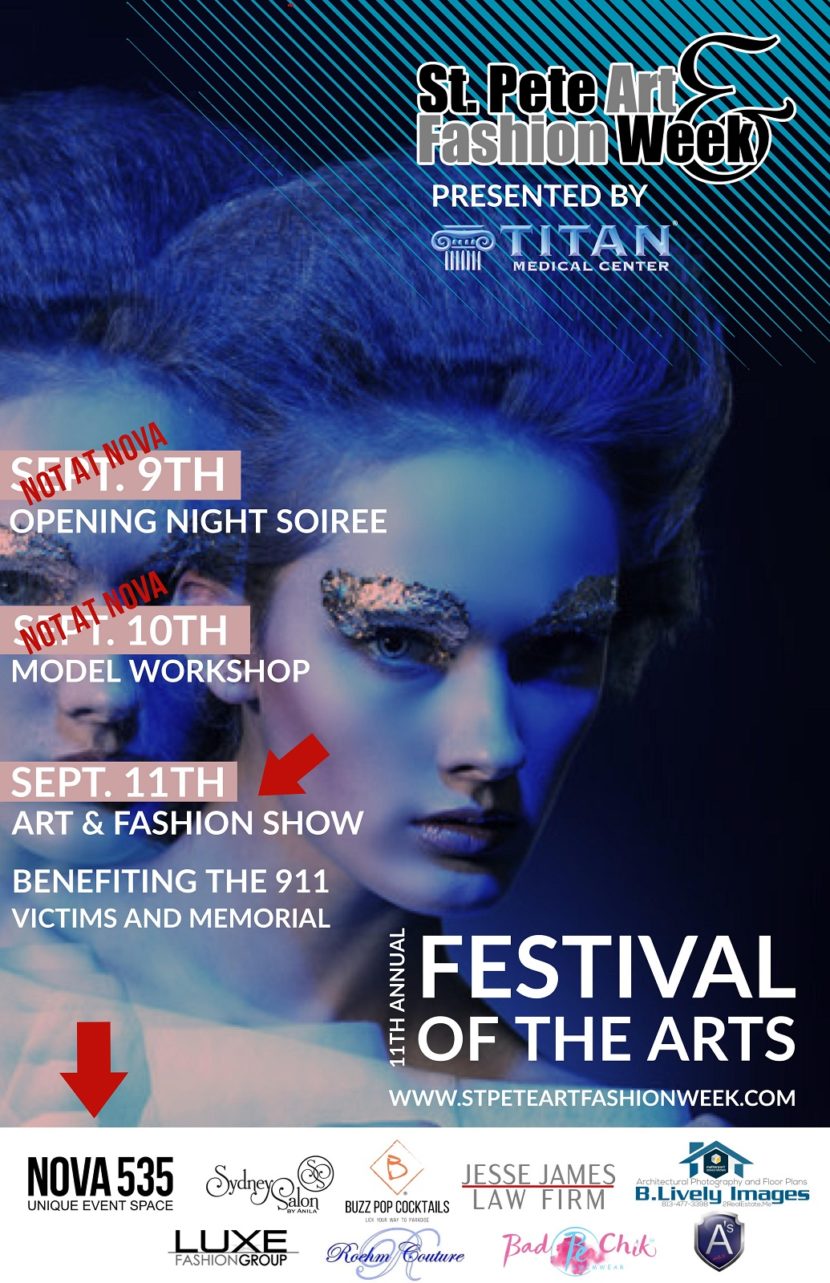 2021 09-11 St Pete art and fashion week at downtown St. Pete Venue NOVA 535 - flyer
