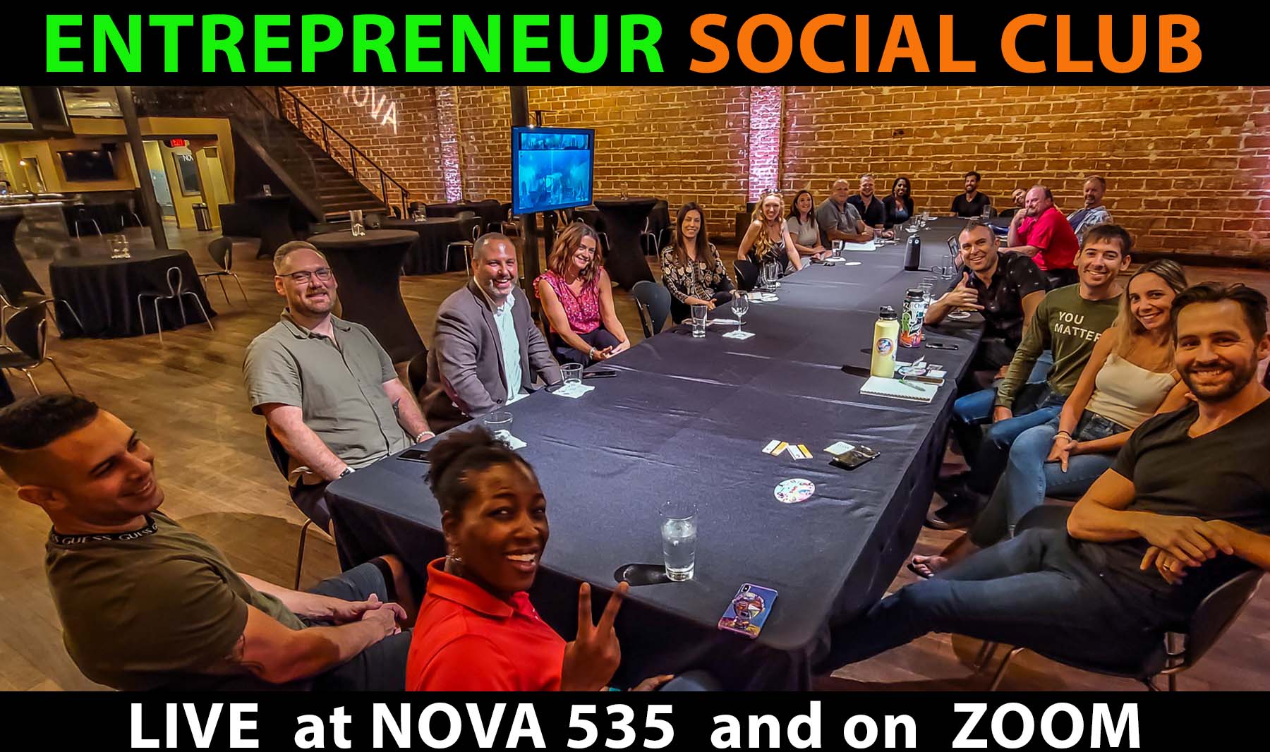 2021 Entrepreneur Social Club at downtown St. Pete venue NOVA 535 and on ZOOM