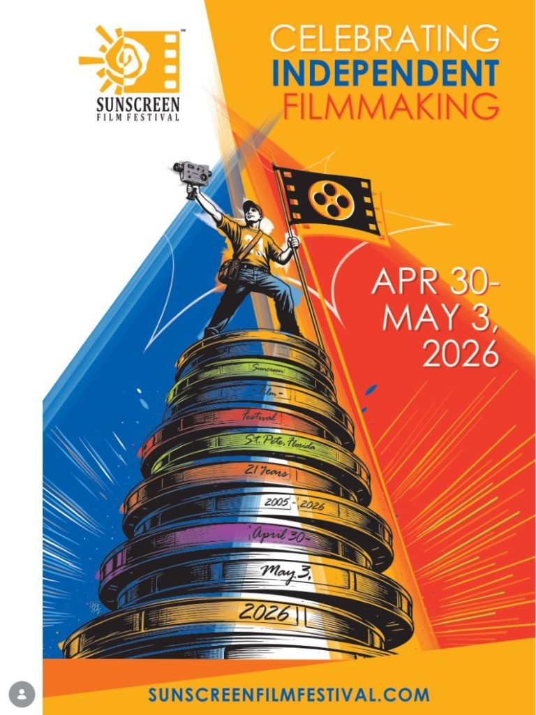 April 30, 2026 at historic St Pete venue NOVA 535 is the Annual Sunscreen Film Festival OPENING NIGHT PARTY, 9pm--12am, join us!