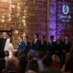 2021 Autumn and Jimi White and Blue Indoor Wedding