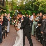 2023 Allison and Max Black White and Green Courtyard Wedding