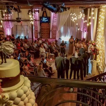 2019 06-08 Colorful Cafe Indoor Wedding Ceremony at historic downtown St. Pete venue NOVA 535